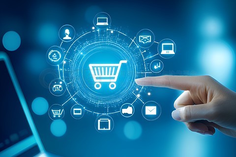 数字购物时代 PNG图片与计算机科技的完美融合